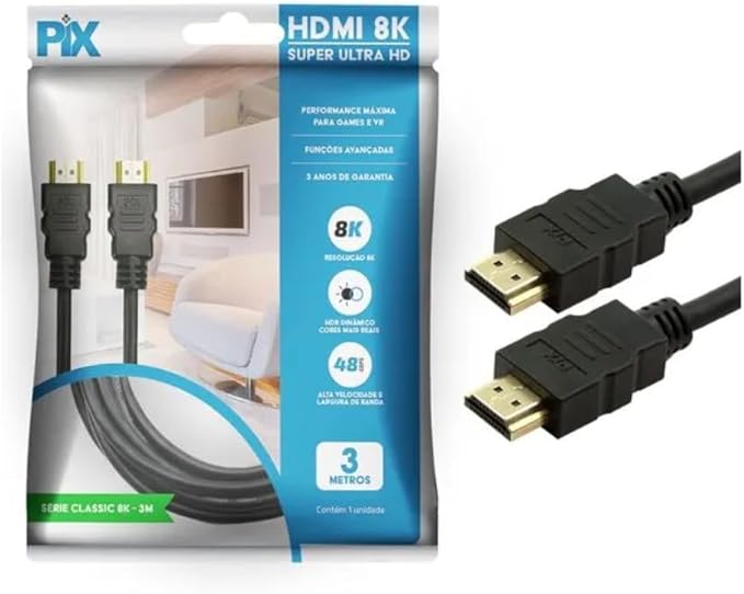 Cabo HDMI 2.1 Gold Pix 2