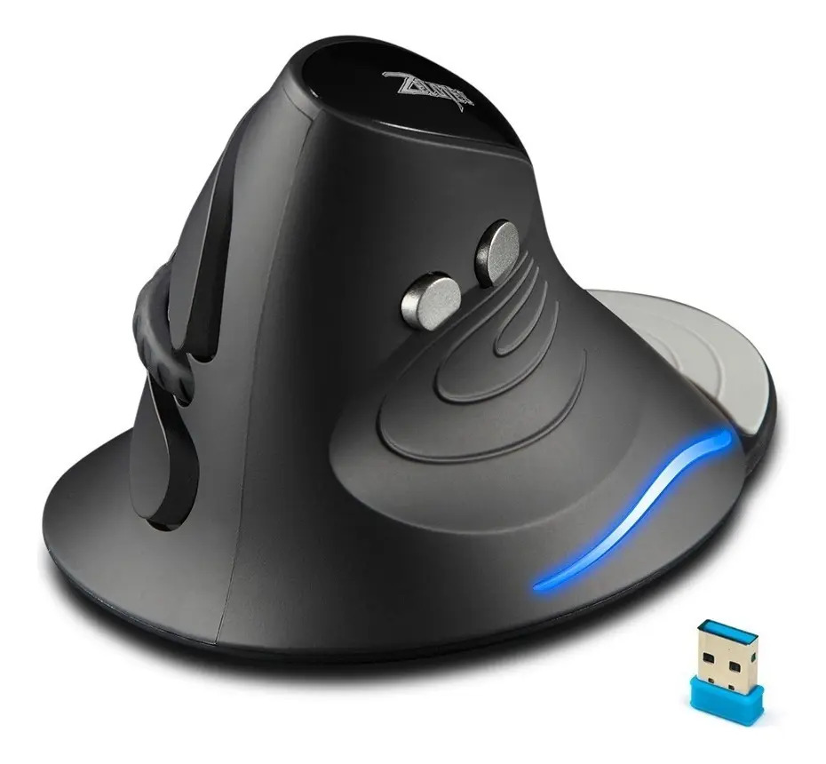 Zelotes Mouse Vertical sem Fio Design Ergonômico 2021 1