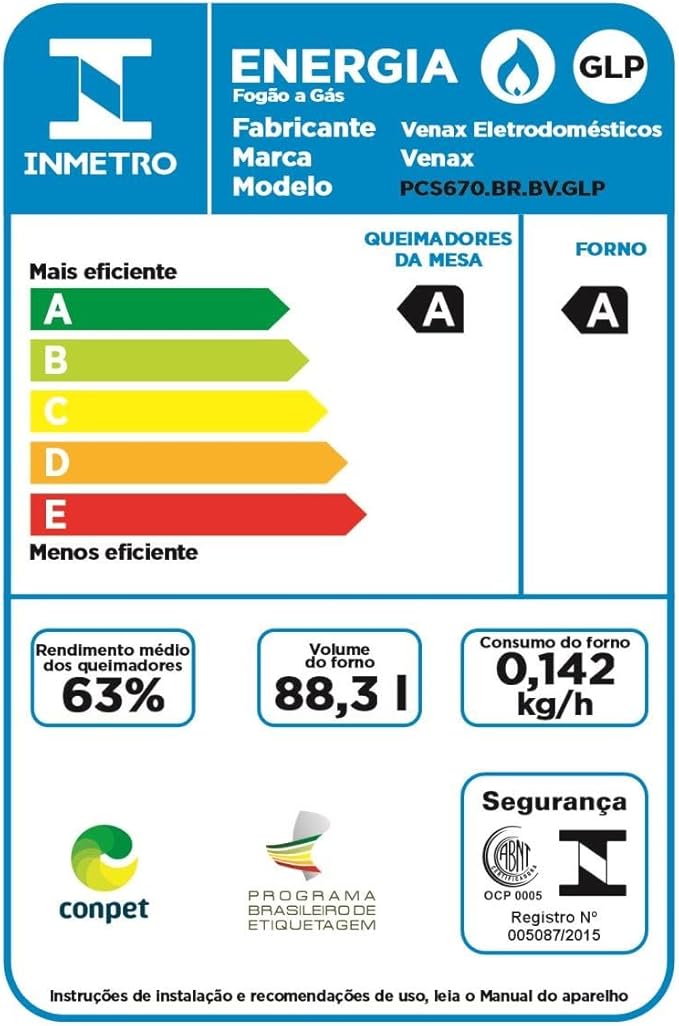 Fogão 6 Bocas Venax Picasso Mesa Inox GIII 5