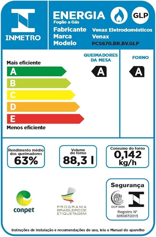 Fogão 6 Bocas Venax Picasso Mesa Inox GIII 5