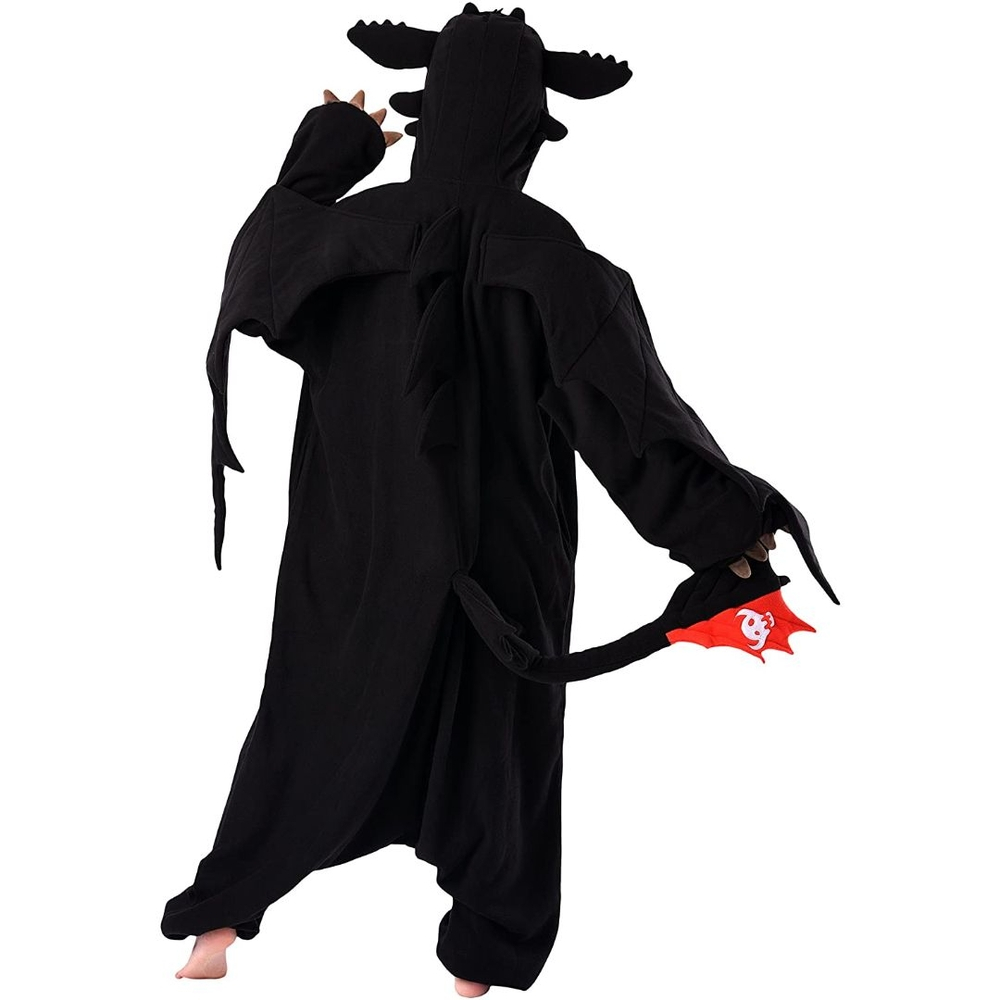 Macacão Kigurumi Dragão Preto 2