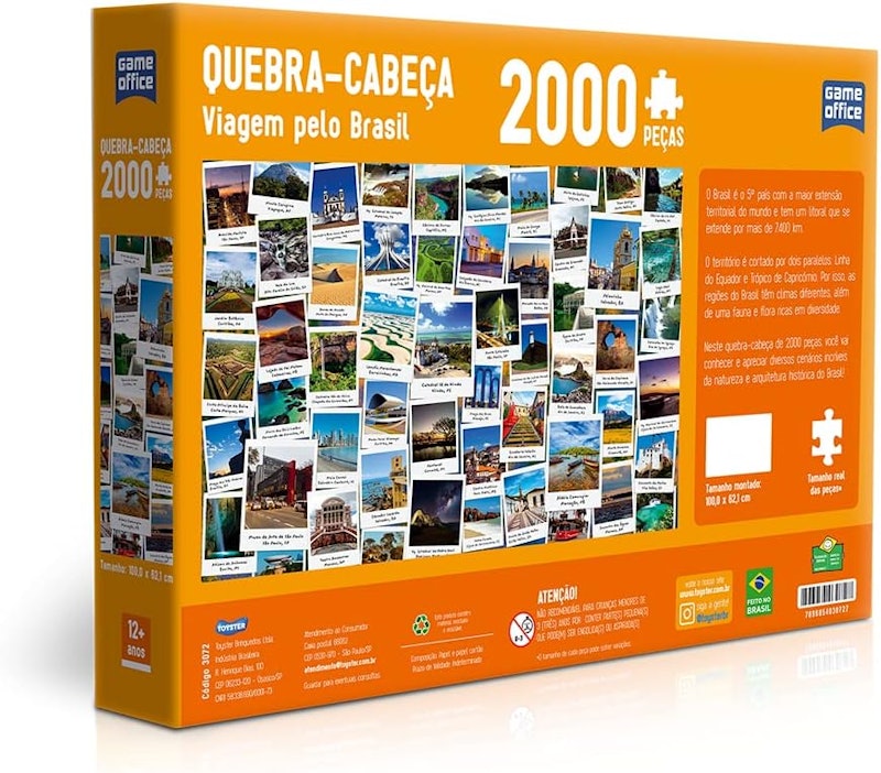 Quebra-Cabeça 2000 Peças Viagem Pelo Brasil 2