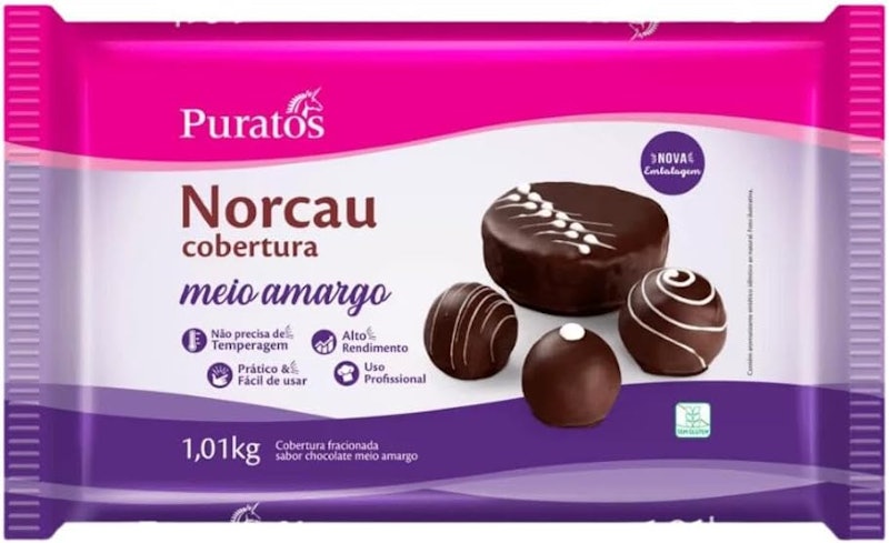 Norcau Cobertura Meio Amargo Barra 1