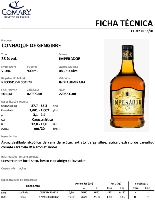 Conhaque de Gengibre Imperador 3