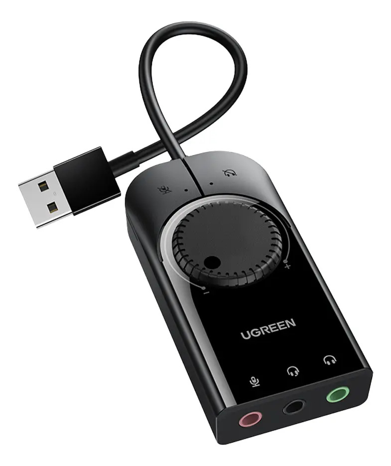 Adaptador USB Placa Som Estéreo Externo 1 Metro 2
