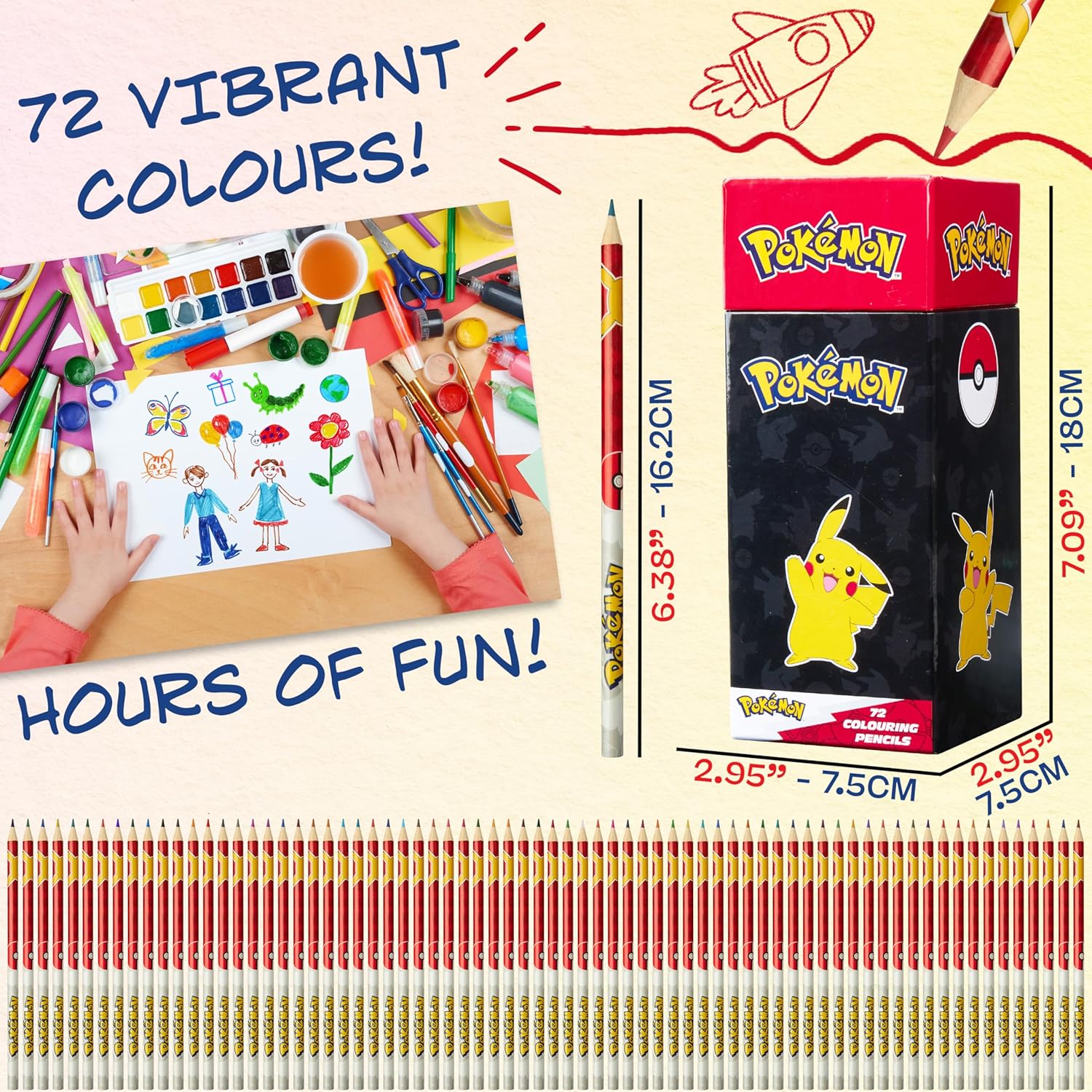 Conjunto de Lápis de Cor Pokémon 3