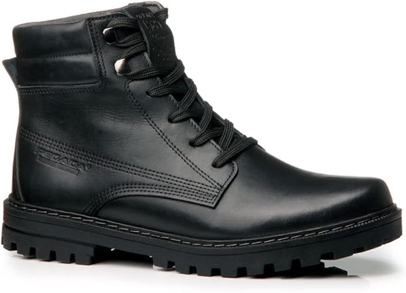 Coturno Pegada Masculino em Couro Preto 1