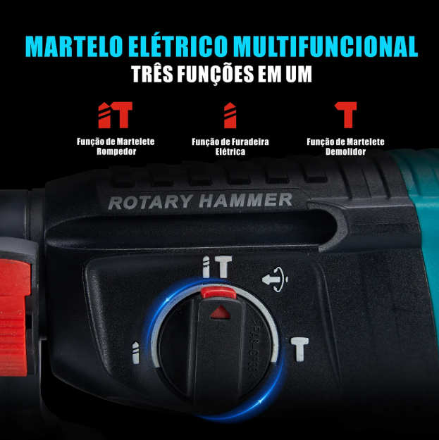 Martelete Perfurador Rompedor Professional 26 mm 1300 W Sds 5