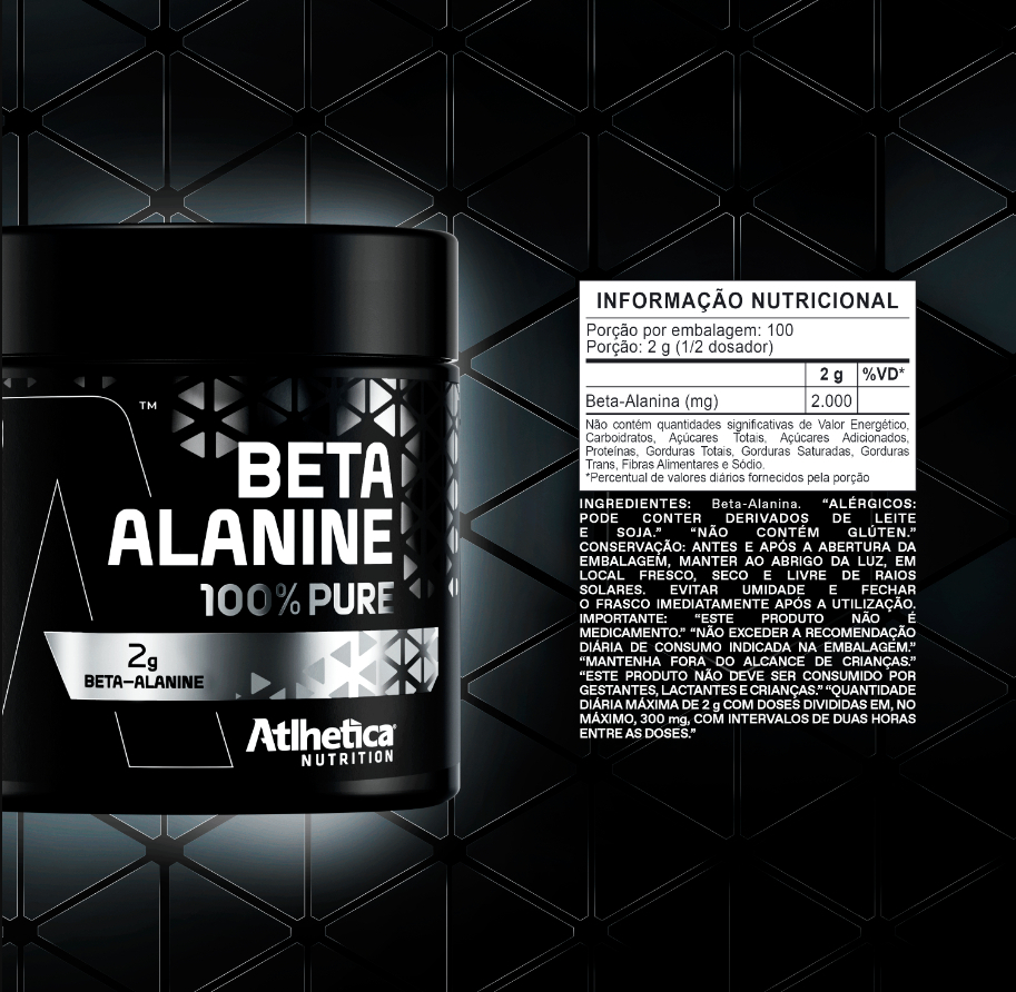 Beta-Alanina 100% Pura (Pote 200 g) Natural 2