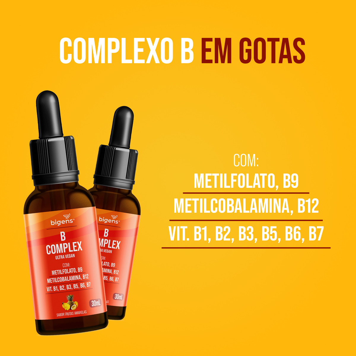 B Complex Ultra Vegan Gotas Bigens 3