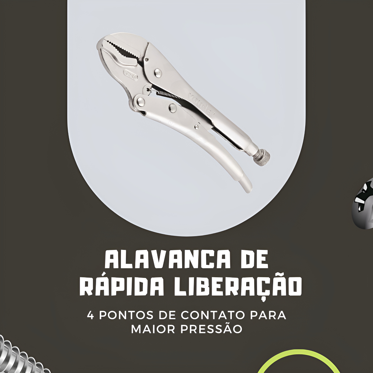 Alicate de Pressão 10" Mordente Reto Plus 2