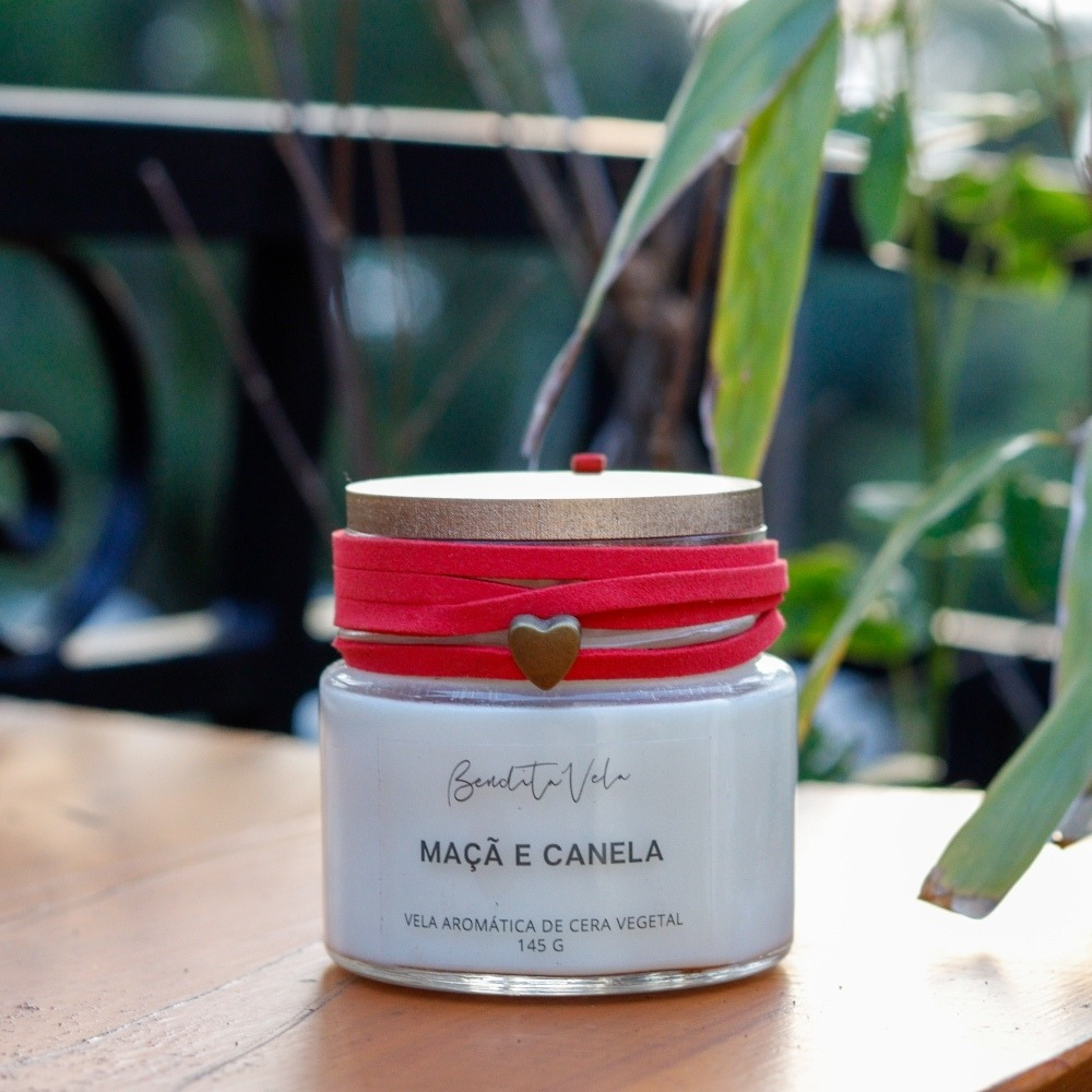 Vela Maçã e Canela Coração 3