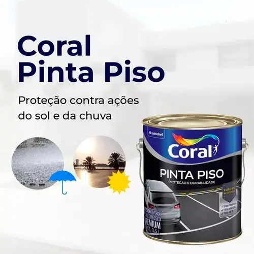 Pinta Piso Cinza Médio Coral 2