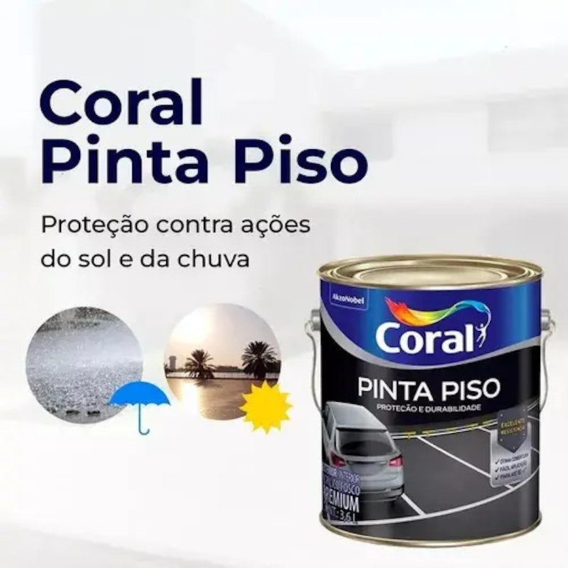 Pinta Piso Cinza Médio Coral 2
