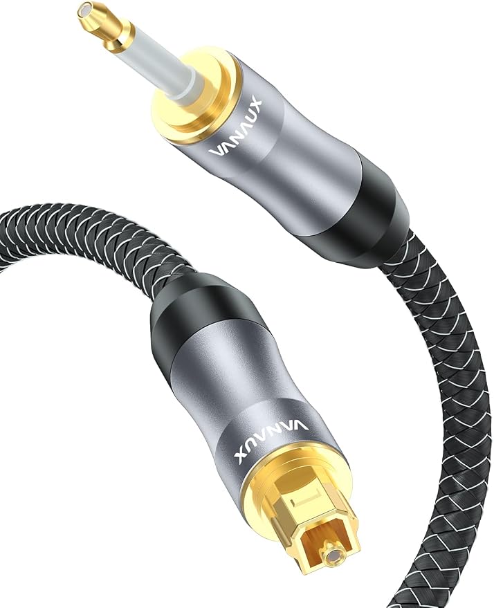 Cabo de Áudio Óptico Digital de Toslink para Mini Toslink 1