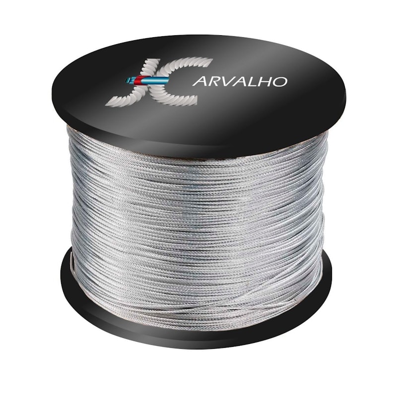 Cabo de Aço 1x16 para Varal Revestido PVC Cristal 1