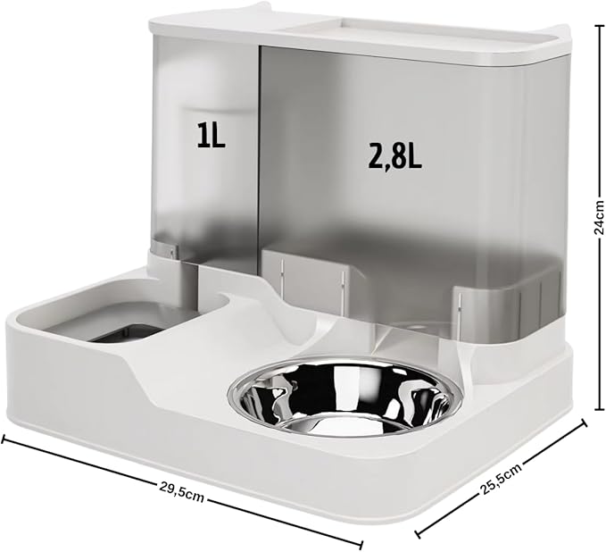 Alimentador Pet Automático com Bebedouro por Gravidade  3