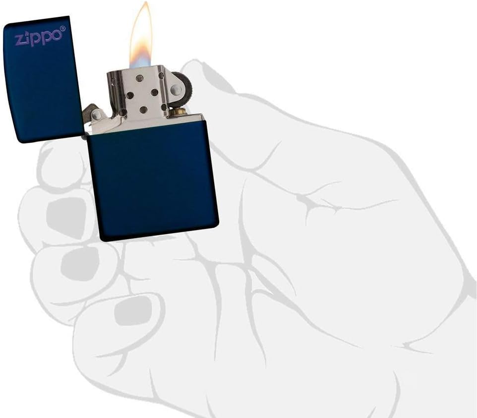 Isqueiro Classic Navy Matte Zippo Logo  4