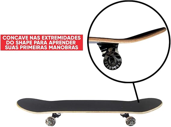 Skate Street Completo Iniciante Black Star - LUFFY 3