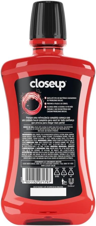Antisséptico Bucal Close Up Red Hot Sem Álcool 3