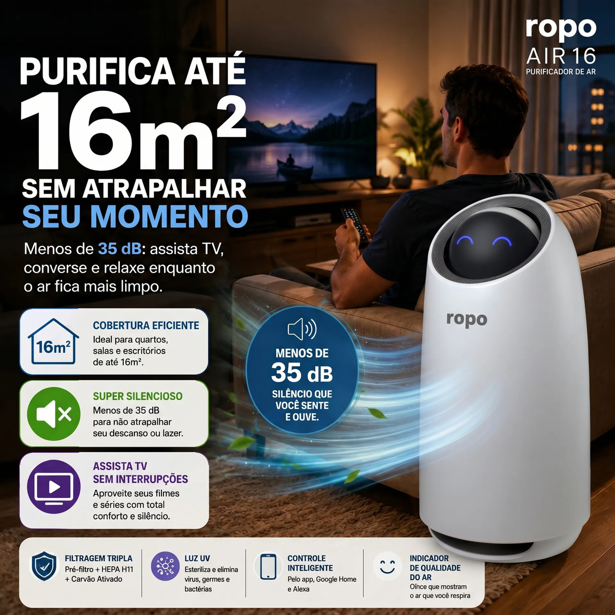 Purificador de Ar Ropo Air 16 2