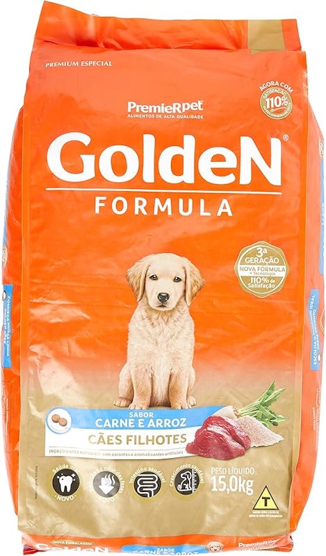 Ração GoldeN Fórmula Cães Filhotes Carne & Arroz 1