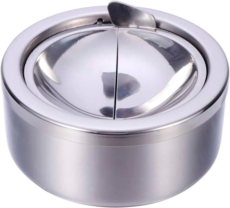 Cinzeiro de Inox Anticheiro Antivento sem Fumaça com Tampa 1