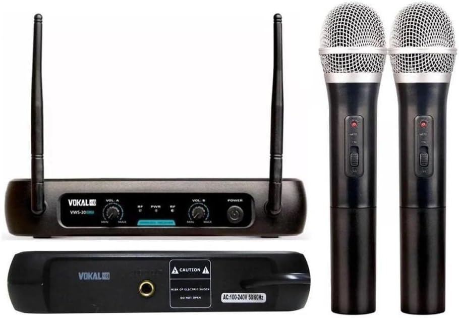 Microfone sem Fio Duplo Vokal VWS 20 Plus 2