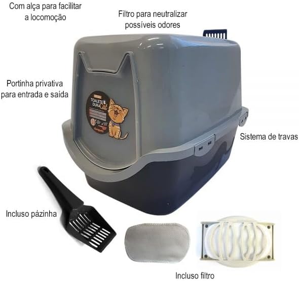 Caixa de Areia Fechada para Gatos 4