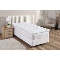 Pillow Top Solteiro 100% Fibra Siliconada 1600 G/M²