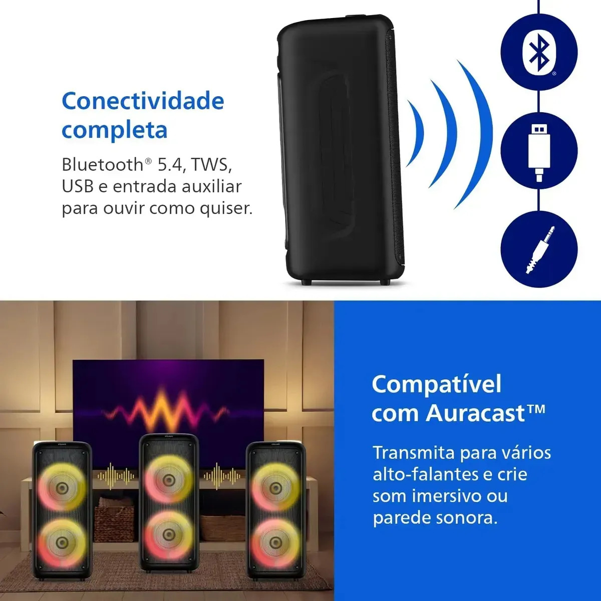 Alto-falante Bluetooth para Festas  5