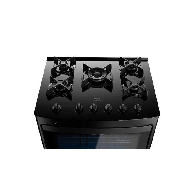 Fogão Consul Preto com Mesa de Vidro 4