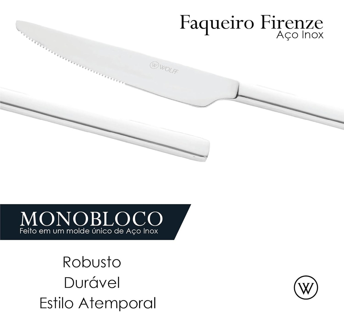 Faqueiro 25 Peças Firenze Aço Inox Wolff 3