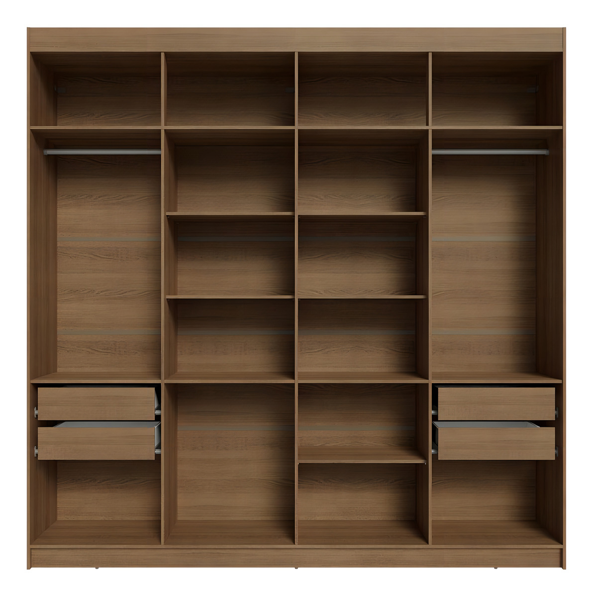Guarda-Roupa Casal 8 Portas Batentes com Espelho 2