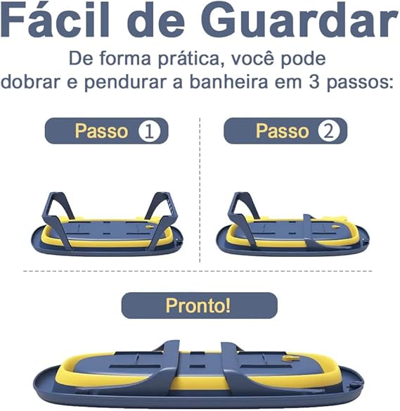 Banheira para Bebê Infantil Retrátil Dobrável Modelo Caranguejo Feliz 2