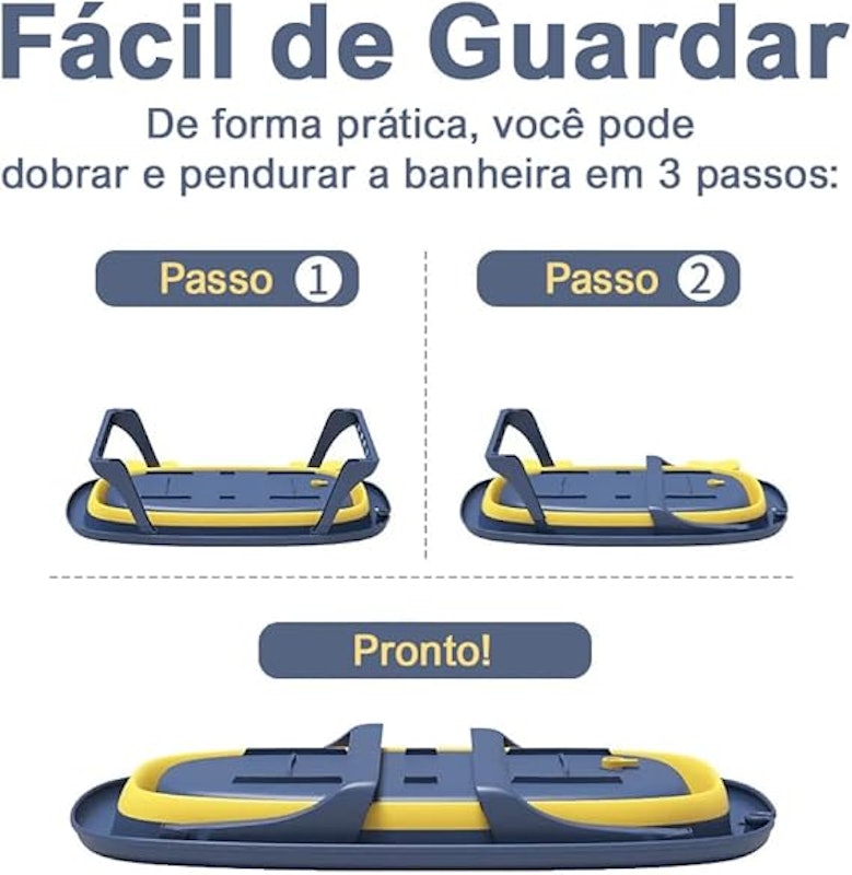 Banheira para Bebê Infantil Retrátil Dobrável Modelo Caranguejo Feliz 2