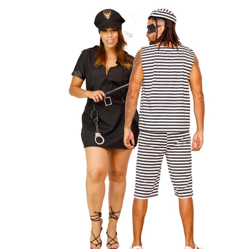 Fantasia de Casal Policial e Ladrão Adulto Presidiário 2