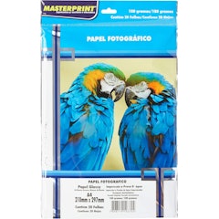 Papel Foto Glossy - Brilhante Branco - 180 Gramas A4