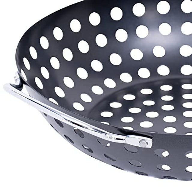 Grelha de Churrasco Redonda Wok Perfurada 2