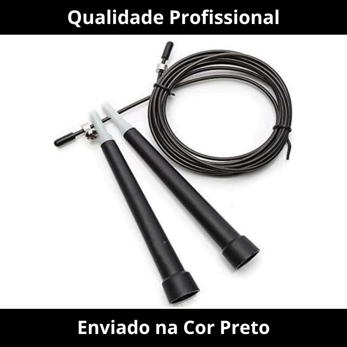 Corda de Pular de Aço Crossfit com Rolamento Profissional 2,6 Metros 5