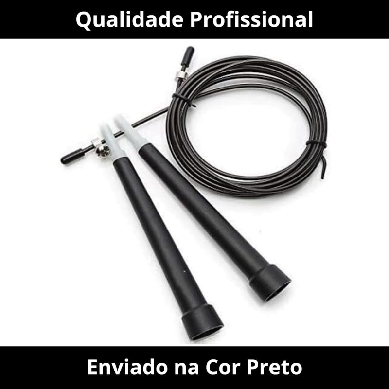 Corda de Pular de Aço Crossfit com Rolamento Profissional 2,6 Metros 5