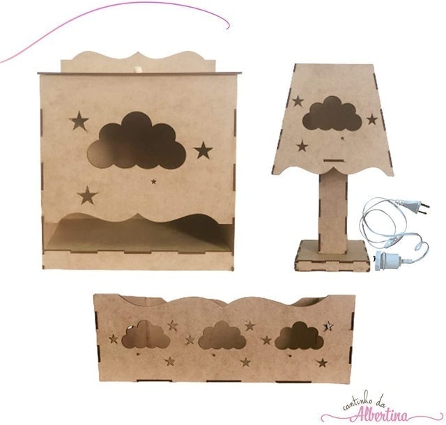 Kit Higiene Bebê Nuvem com Fiação 3