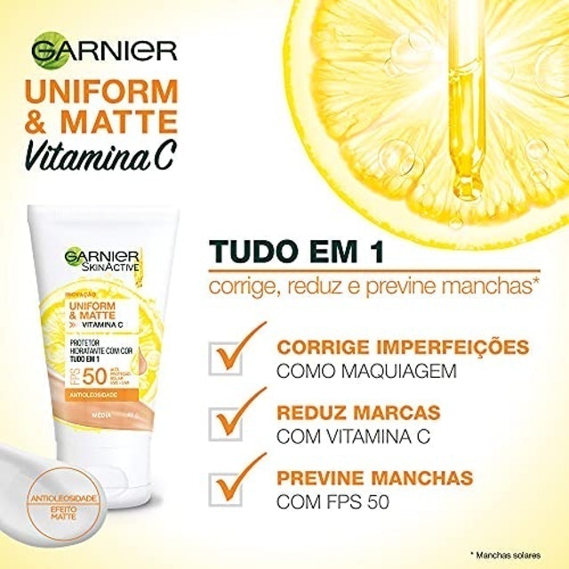 Protetor Hidratante Uniform & Matte Vitamina C 3