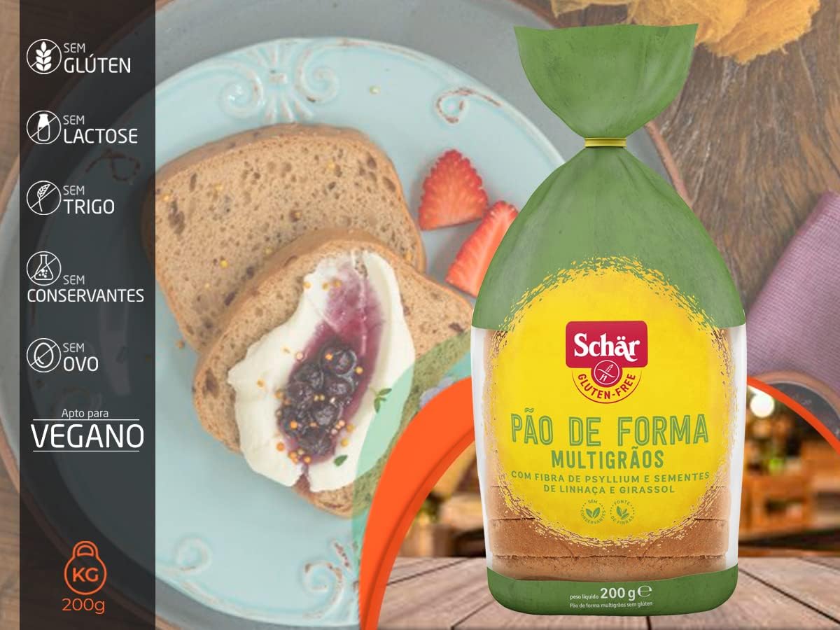 Pão de Forma Multigrãos Schär  5