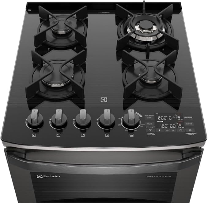 Fogão 4 Bocas Electrolux Cinza Expert 2 Fornos 4