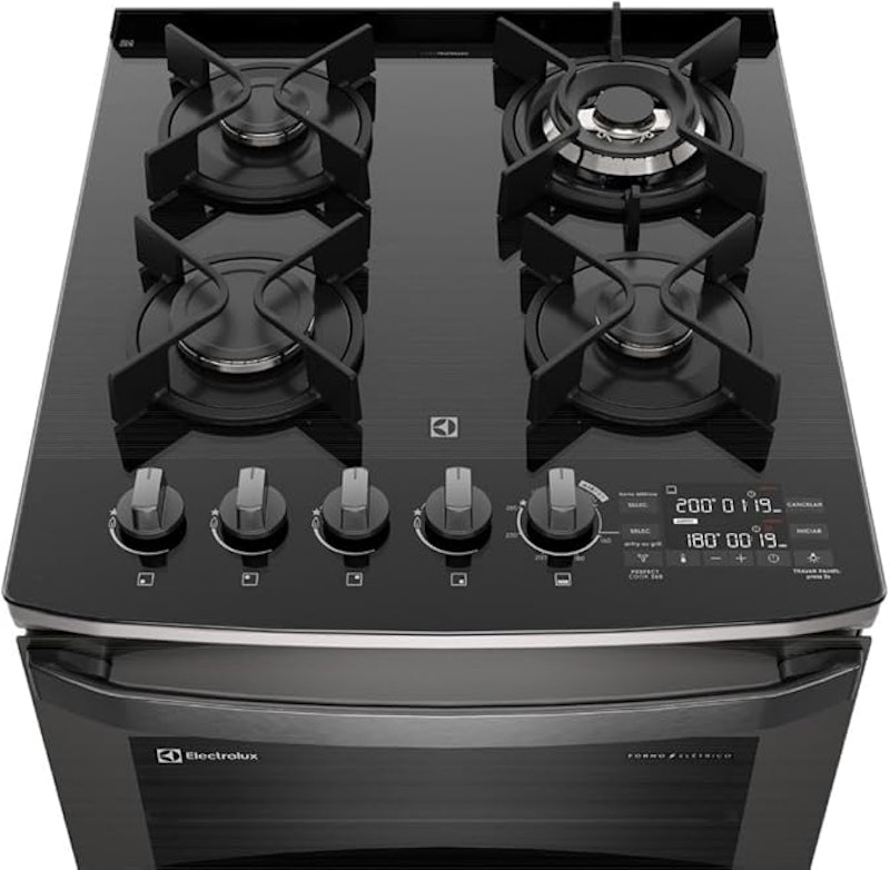 Fogão 4 Bocas Electrolux Cinza Expert 2 Fornos 4