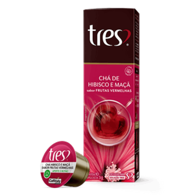 Cápsula de Chá Hibisco e Maçã TRES 3Chá 1