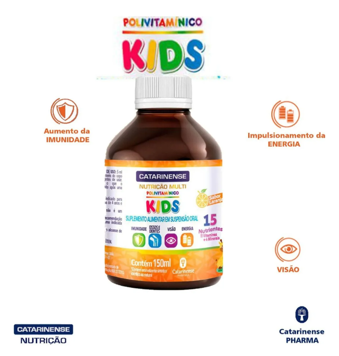 Polivitamínico Kids Suspensão Oral Nutrição 4