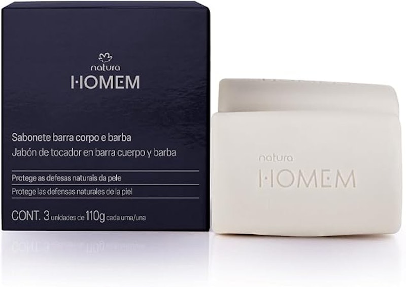 Caixa de Sabonetes em Barra 2 em 1 Corpo e Barba Homem 1