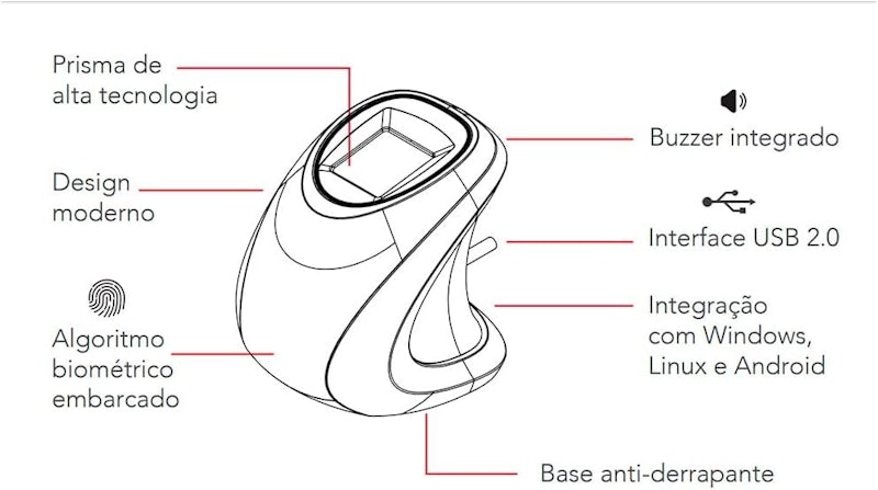 Leitor Biométrico iDBio Pro Control ID 3